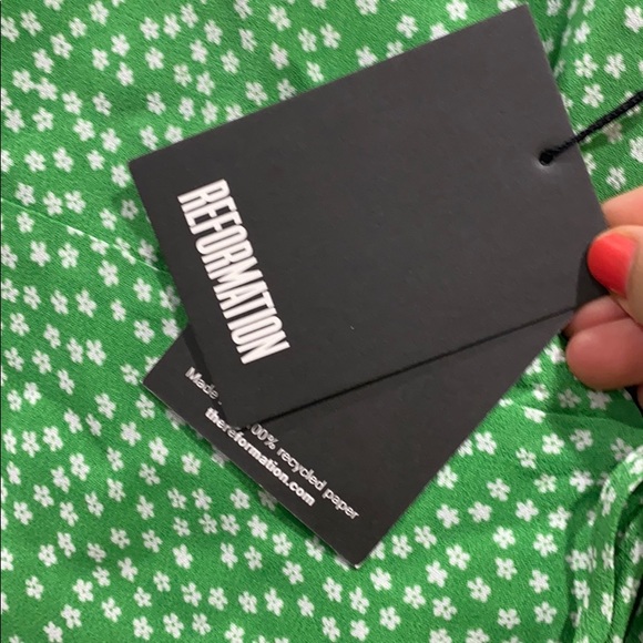 NEW • Reformation • Dawn Wrap Mini Dress Julep Md - Picture 7 of 7